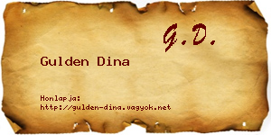 Gulden Dina névjegykártya